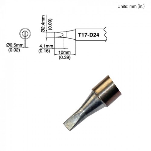 HAKKO T17-D24 Soldering Tip Shape-2.4D For FM-2026 HAKKO T17-D24 Soldering Tip Shape-2.4D For FM-2026