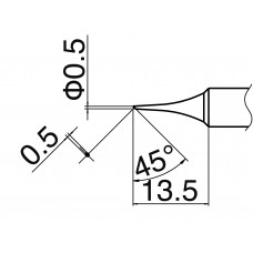 HAKKO T18-C05 Shape-0.5C soldering tip for FX-8801