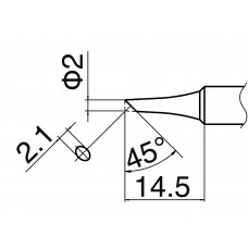 HAKKO T18-C2 Shape-2C soldering tip for FX-8801