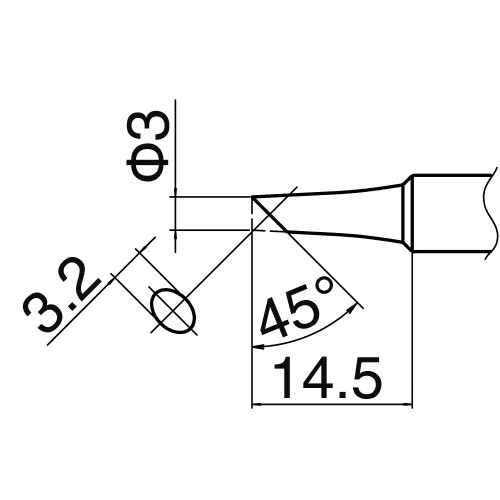 HAKKO T18-C3 Shape-3C soldering tip for FX-8801