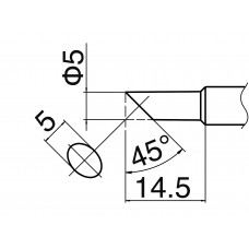 HAKKO T18-C5 Shape-5C soldering tip for FX-8801