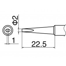 HAKKO T18-DL2 Shape-2DL punta saldante per FX-8801