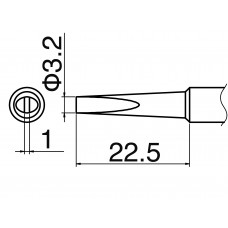 HAKKO T18-DL32 Shape-3.2DL soldering tip for FX-8801