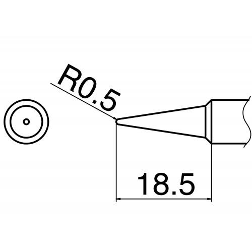 HAKKO T19-B Soldering Tip Shape-B For FX-601 HAKKO T19-B Soldering Tip Shape-B For FX-601