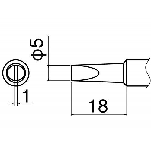HAKKO T19-D5 Soldering Tip Shape-5D For FX-601 HAKKO T19-D5 Soldering Tip Shape-5D For FX-601