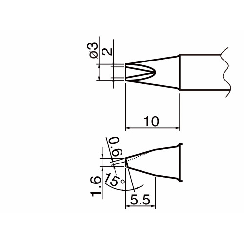 HAKKO T20-1610 Concave soldering tip for HAKKO FX-838 HAKKO T20-1610 Concave soldering tip for HAKKO FX-838