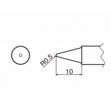 HAKKO T20-B2 Shape-0.5B Bevel with indent, soldering tip for HAKKO FX-838