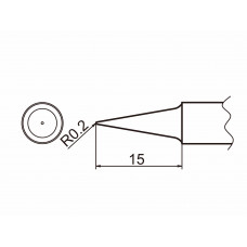 HAKKO T20-BL Shape-BL Bevel with indent, soldering tip for HAKKO FX-838