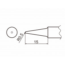 HAKKO T20-BL2 Shape-2BL Bevel with indent, soldering tip for HAKKO FX-838
