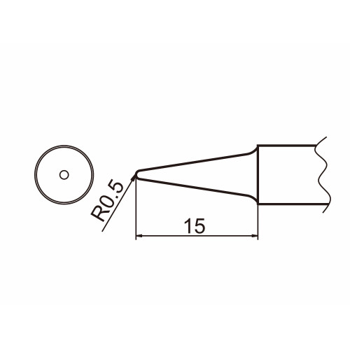 HAKKO T20-BL2 Shape-2BL Bevel with indent, soldering tip for HAKKO FX-838