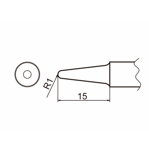 HAKKO T20-BL3 Shape-3BL Bevel with indent, soldering tip for HAKKO FX-838