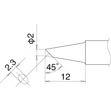 HAKKO T22-BC2 Shape-2BC soldering tip for HAKKO FM-2030