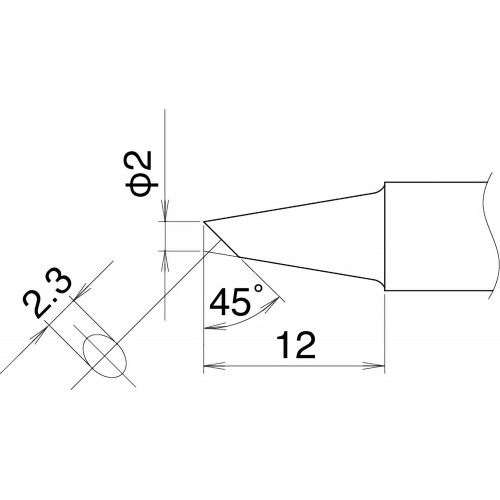 HAKKO T22-BC2 Shape-2BC soldering tip for HAKKO FM-2030