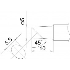 HAKKO T22-C5 Shape-5C soldering tip for HAKKO FM-2030