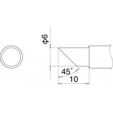 HAKKO T22-C6 Shape-6C soldering tip for HAKKO FM-2030