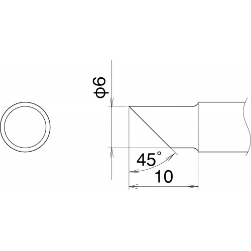 HAKKO T22-C6 Shape-6C soldering tip for HAKKO FM-2030