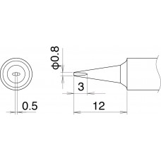 HAKKO T22-D08 Shape-0.8D soldering tip for HAKKO FM-2030