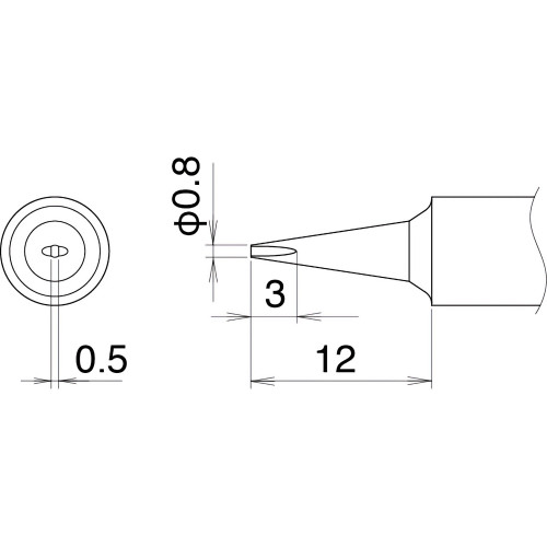 HAKKO T22-D08 Shape-0.8D soldering tip for HAKKO FM-2030