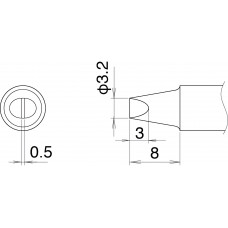 HAKKO T22-D32 Shape-3.2D soldering tip for HAKKO FM-2030