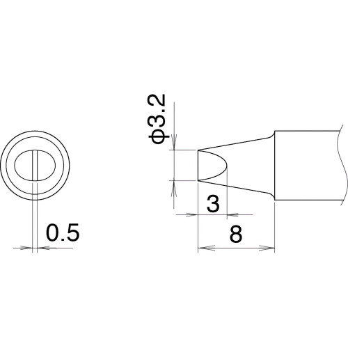 HAKKO T22-D32 Shape-3.2D soldering tip for HAKKO FM-2030