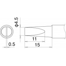 HAKKO T22-D45 Shape-4.5D soldering tip for HAKKO FM-2030