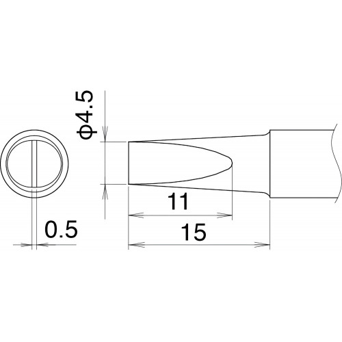 HAKKO T22-D45 Shape-4.5D soldering tip for HAKKO FM-2030