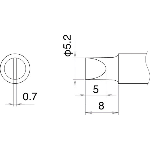 HAKKO T22-D52 Shape-5.2D soldering tip for HAKKO FM-2030