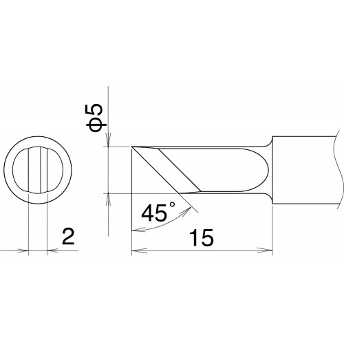 HAKKO T22-K Shape-K soldering tip for HAKKO FM-2030