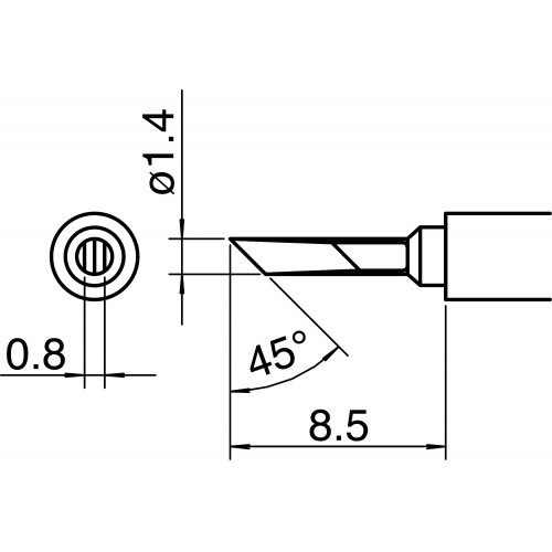 HAKKO T30-KN Shape-KN tip for soldering iron HAKKO FM-2032 HAKKO T30-KN Shape-KN tip for soldering iron HAKKO FM-2032