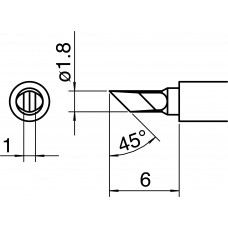 HAKKO T30-KU Shape-KU tip for soldering iron HAKKO FM-2032