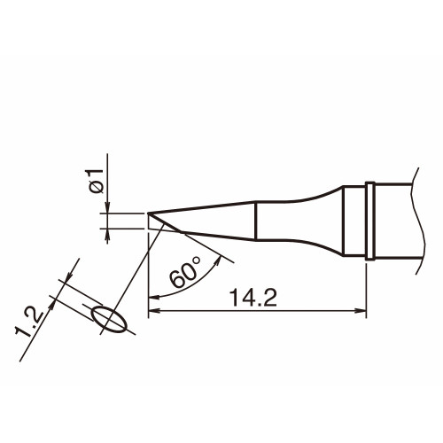 HAKKO T31-01BC1 Shape-1BC Soldering Tip for FX-100 Temp. 450°C