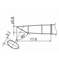 HAKKO T31-01BC28 Shape-2.8BC Soldering Tip for FX-100 Temp. 450°C