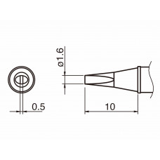HAKKO T31-01D16 Shape-1.6D Soldering Tip for FX-100 Temp. 450°C