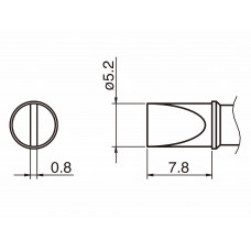 HAKKO T31-01D52 Shape-5.2D Soldering Tip for FX-100 Temp. 450°C