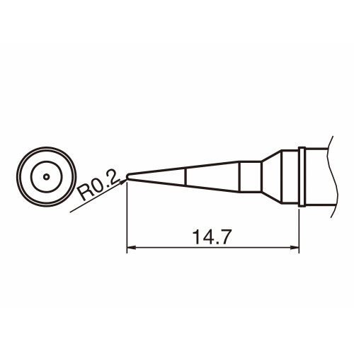 HAKKO T31-01IL Shape-IL Soldering Tip for FX-100 Temp. 450°C