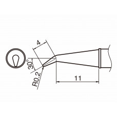 HAKKO T31-01J02 Shape-0.2RSB Soldering Tip for FX-100 Temp. 450°C