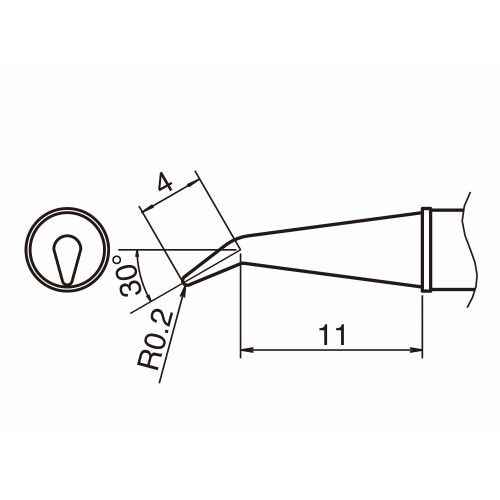 HAKKO T31-01J02 Shape-0.2RSB Soldering Tip for FX-100 Temp. 450°C HAKKO T31-01J02 Shape-0.2RSB Soldering Tip for FX-100 Temp. 450°C
