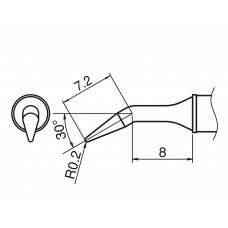 HAKKO T31-01JL02 Shape-0.2RLB Soldering Tip for FX-100 Temp. 450°C