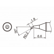 HAKKO T31-01JS02 Shape-0.2RSSB Soldering Tip for FX-100 Temp. 450°C