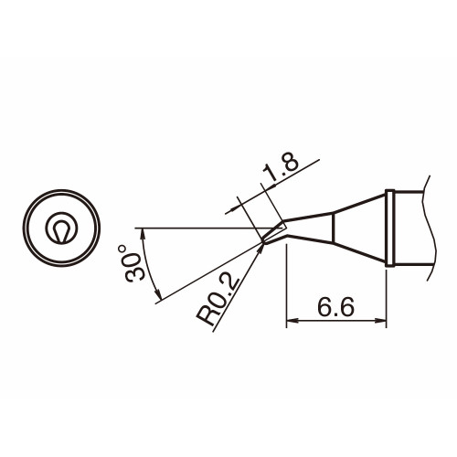 HAKKO T31-01JS02 Shape-0.2RSSB Soldering Tip for FX-100 Temp. 450°C HAKKO T31-01JS02 Shape-0.2RSSB Soldering Tip for FX-100 Temp. 450°C