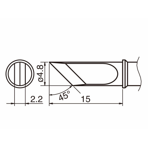 HAKKO T31-01KU Shape-KU Soldering Tip for FX-100 Temp. 450°C HAKKO T31-01KU Shape-KU Soldering Tip for FX-100 Temp. 450°C
