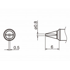 HAKKO T31-01WD08 Shape-0.8WD Soldering Tip for FX-100 Temp. 450°C