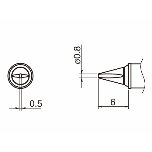 HAKKO T31-01WD08 Shape-0.8WD Soldering Tip for FX-100 Temp. 450°C HAKKO T31-01WD08 Shape-0.8WD Soldering Tip for FX-100 Temp. 450°C