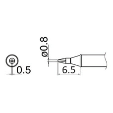 HAKKO T31B-02D08 Shape-0.8D Soldering Tip for FX-1001 Temp. 400°C