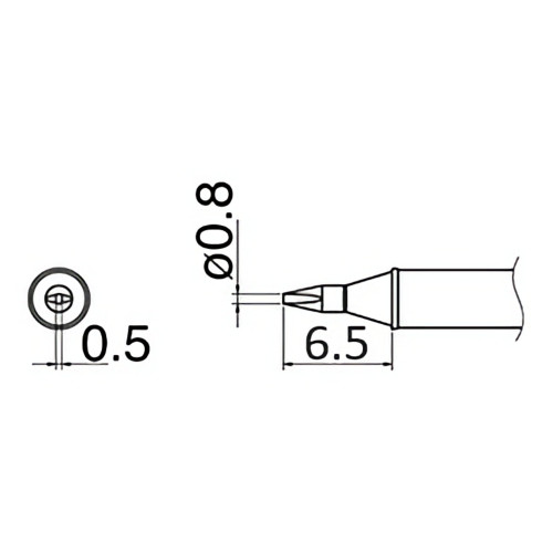HAKKO T31B-02D08 Shape-0.8D Soldering Tip for FX-1001 Temp. 400°C