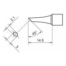 HAKKO T32-BC2 Shape-2BC soldering tip for FX-8806