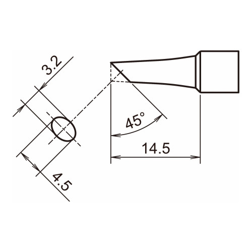 HAKKO T32-BC3 Shape-3BC soldering tip for FX-8806