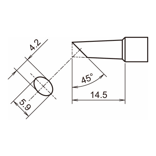 HAKKO T32-BC4 Shape-4BC punta saldante per FX-8806 HAKKO T32-BC4 Shape-4BC punta saldante per FX-8806