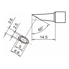 HAKKO T32-BCMT3 Shape-3BCT 60° cut with indent for FX-8901