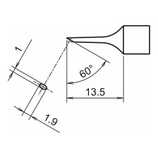 HAKKO T32-C1 Shape-1C soldering tip for FX-8806